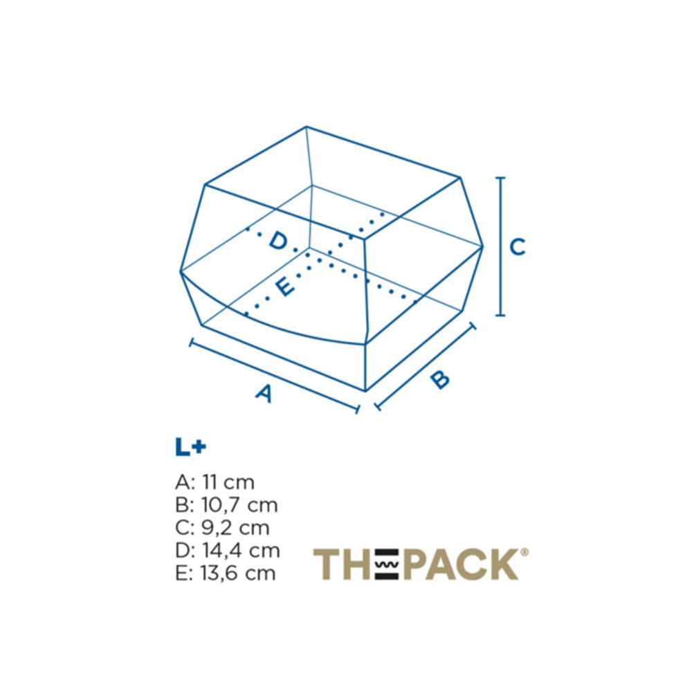 Caixa Hamburguer THEPACK 14,4x13,6x9,2cm Natural 50u
