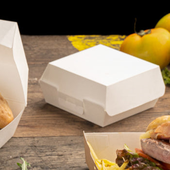 Caixa Hamburguer THEPACK 6,2x12,5x13cm Branco 50un