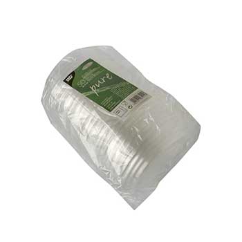 Tampas Ø15cm Saladeiras Redondas PLA Transparente 50un