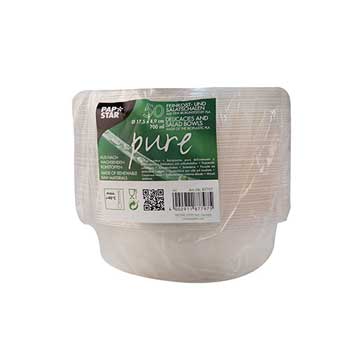 Saladeiras 700ml PLA Redondo Transparente 50un