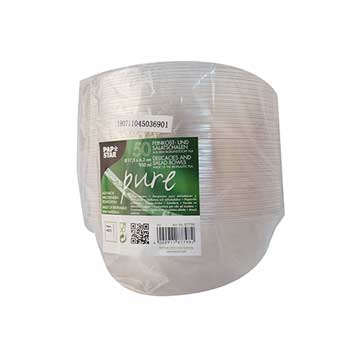 Saladeiras 950ml PLA Redondo Transparente 50un