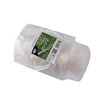 Saladeiras 1100ml PLA Redondo Transparente 50un