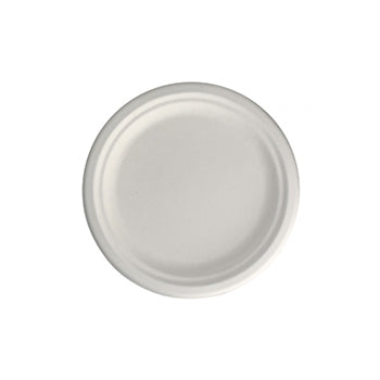 Pratos 22cm Cana de Açucar Cor Natural 50un