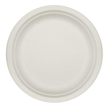 Pratos 22cm Cana de Açucar Cor Natural 50un