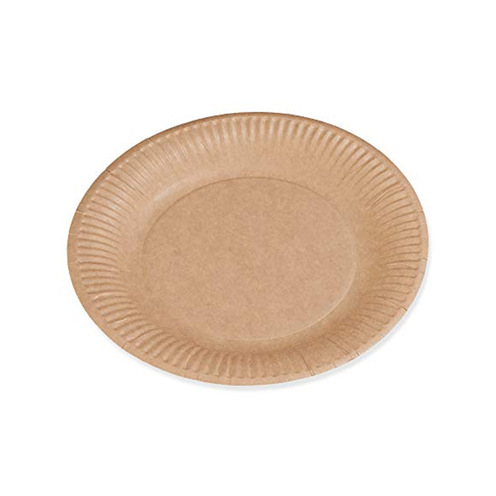 Pratos 22cm Cartão Kraft Redondo 10un