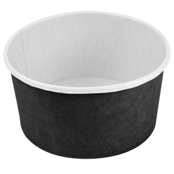 Saladeiras 1000ml Cartão Redondo  Ø150mm Cor Preto 50un