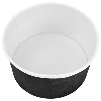 Saladeiras 1000ml Cartão Redondo  Ø150mm Cor Preto 50un