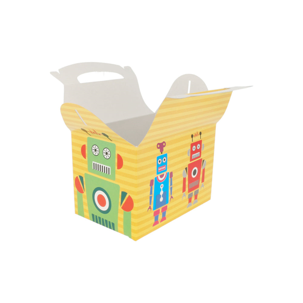 Caixa 15,5x10,5x17,5cm Asa Menu Lunch Box Robot Kraft 50un