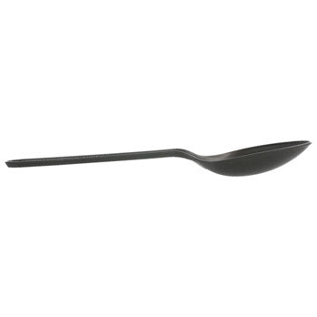 Colheres Sobremesa C-PLA Reutilizáveis 12,5cm Preto 100un