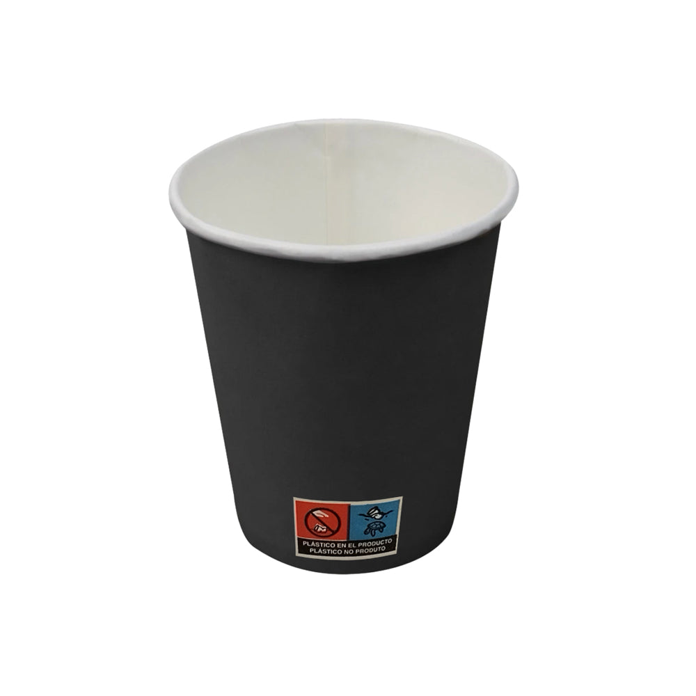 Copos 200ml Papel 7oz Vending Preto 50un