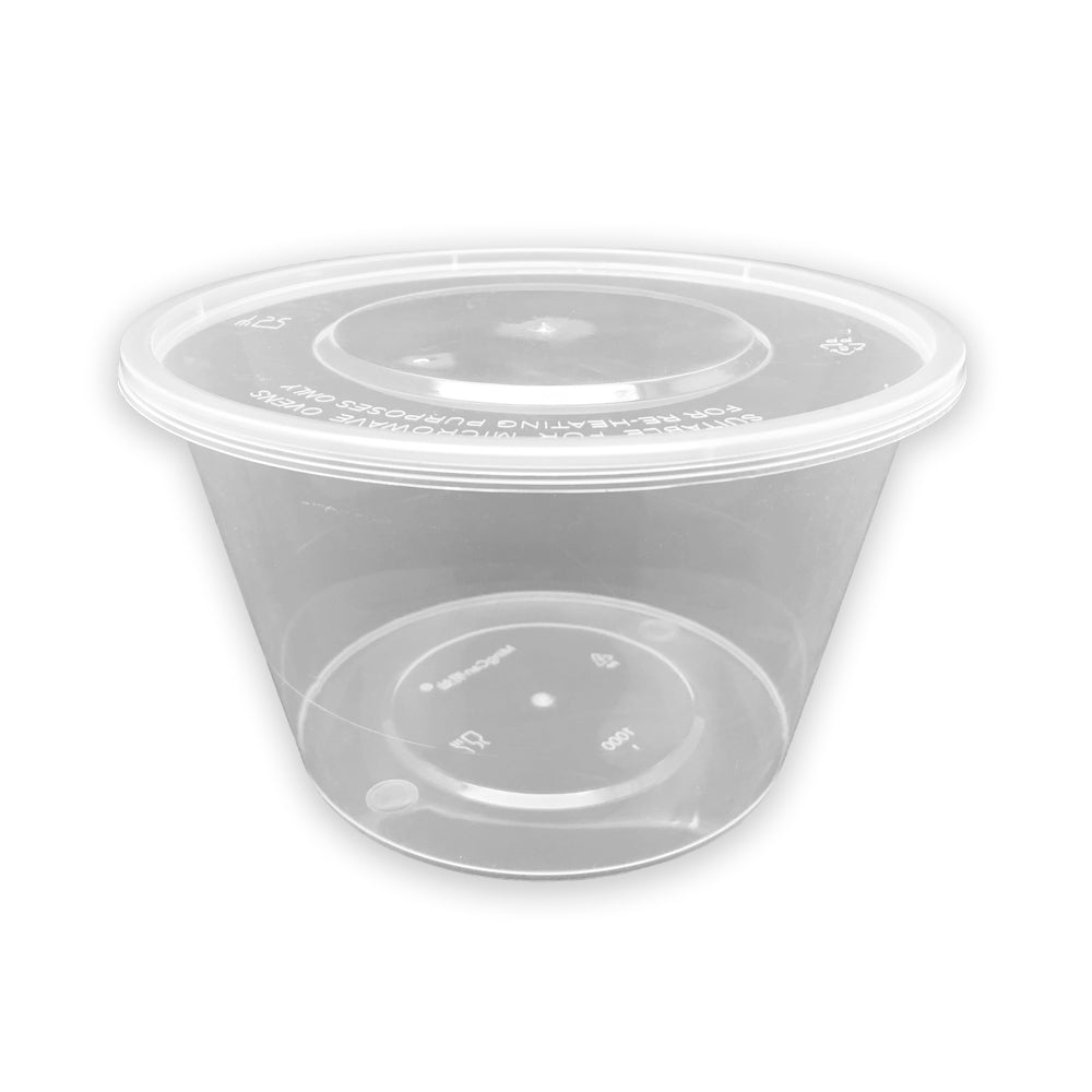 Embalagem Redonda Alimentar 1L PP c/Tampa 50un