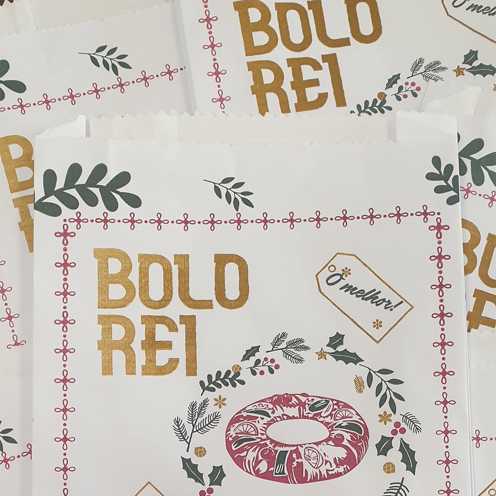 Saco Papel Bolo Rei 28+8+42cm 10Kg (+/- 235 Sacos)