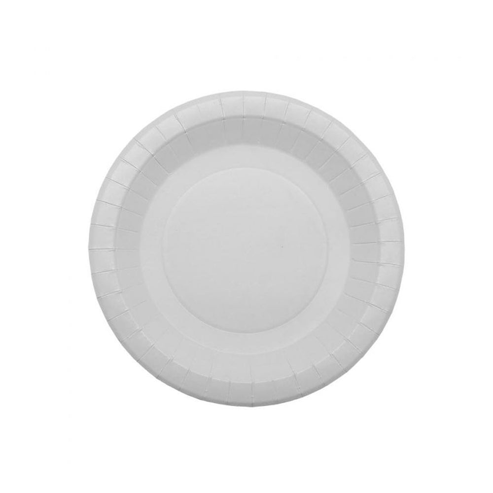 Pratos 18cm Cartão Redondo Branco 50un