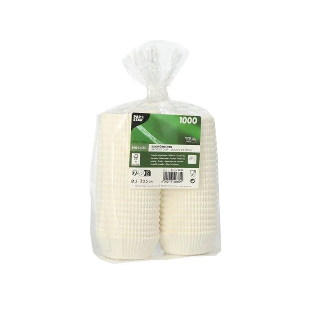 Forma Alimentar Redonda Papel Ø5cm Branco 1000un