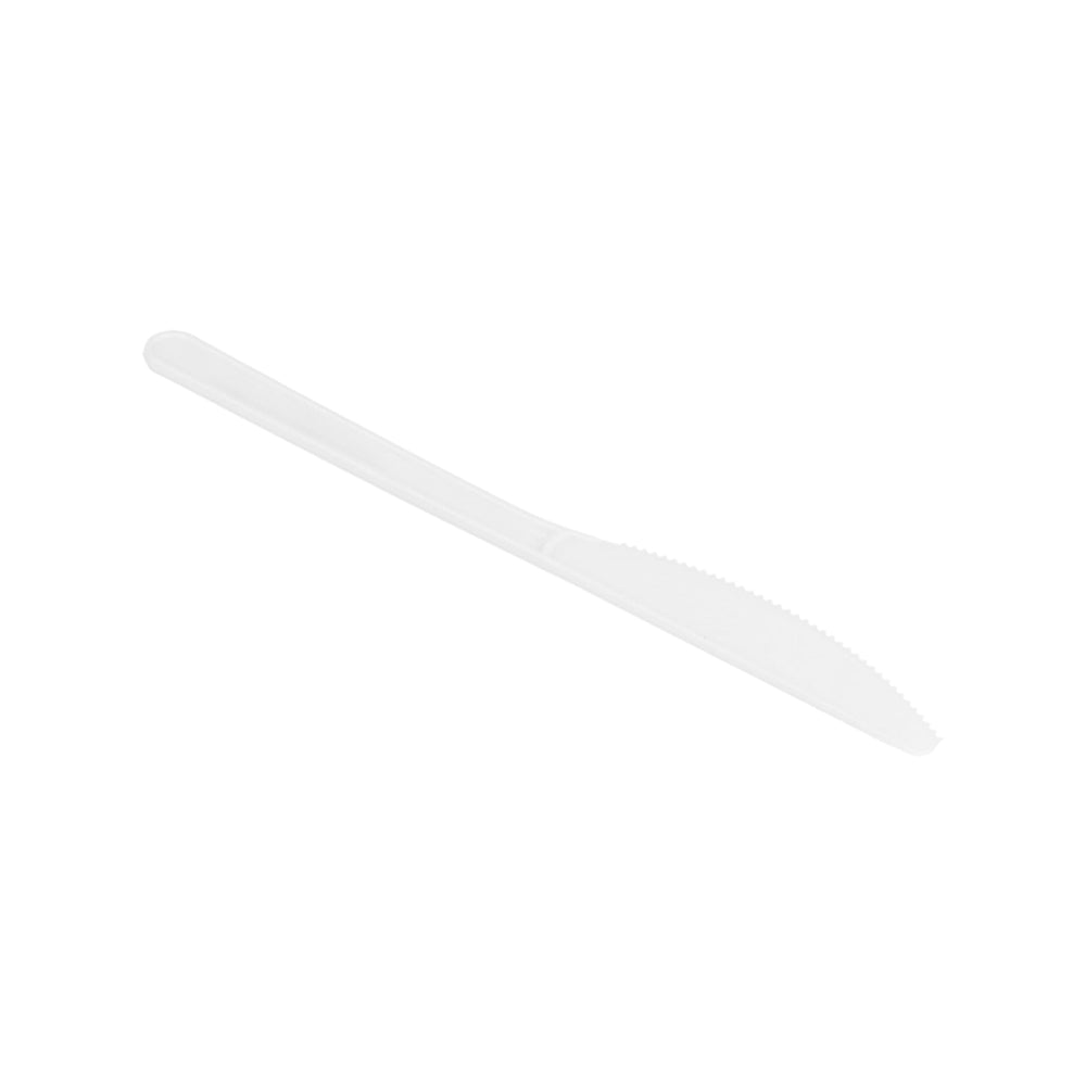 Facas C-PLA Reutilizáveis 18cm Branco 100un