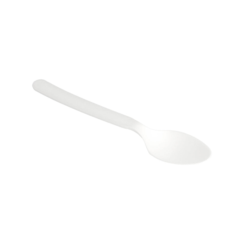Colheres Sopa C-PLA Reutilizáveis 16cm Branco 100un