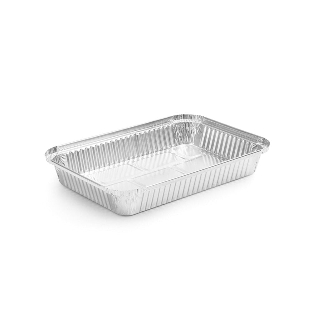 Embalagem Alimentar Alumínio 2100ml Retangular c/Tampa 100un