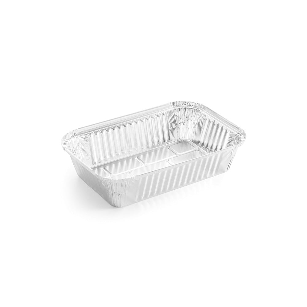 Embalagem Alimentar Alumínio 1260ml Retangular c/Tampa 100un