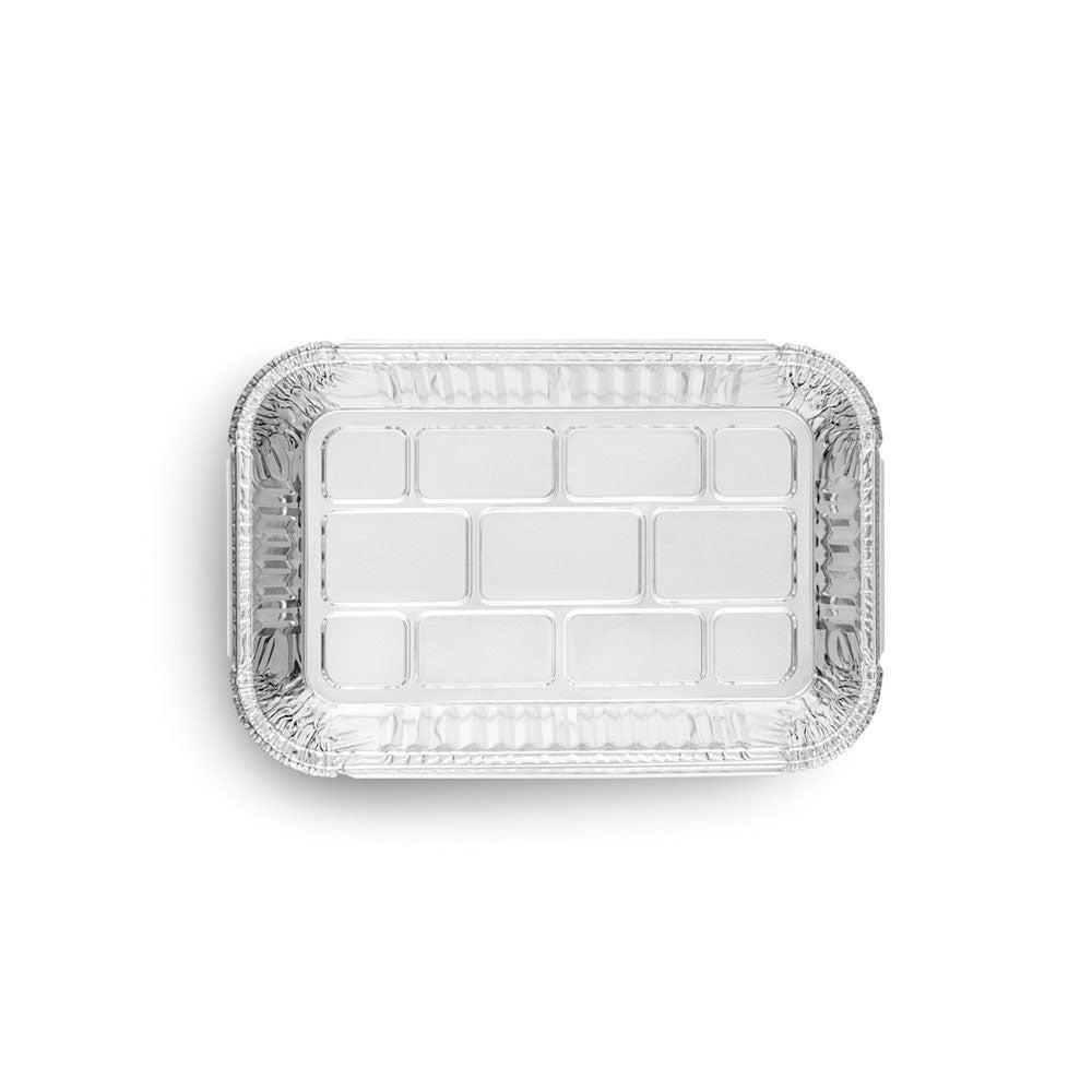 Embalagem Alimentar Alumínio 1260ml Retangular c/Tampa 100un