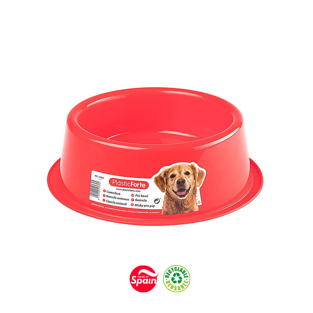 Comedouro Grande para Cão 24,5x24,5x7,5cm Sortido