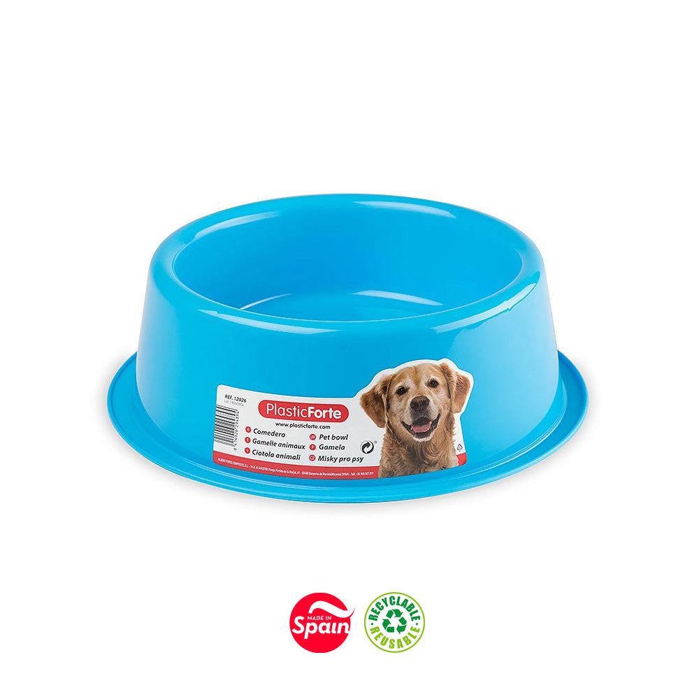 Comedouro Grande para Cão 24,5x24,5x7,5cm Sortido