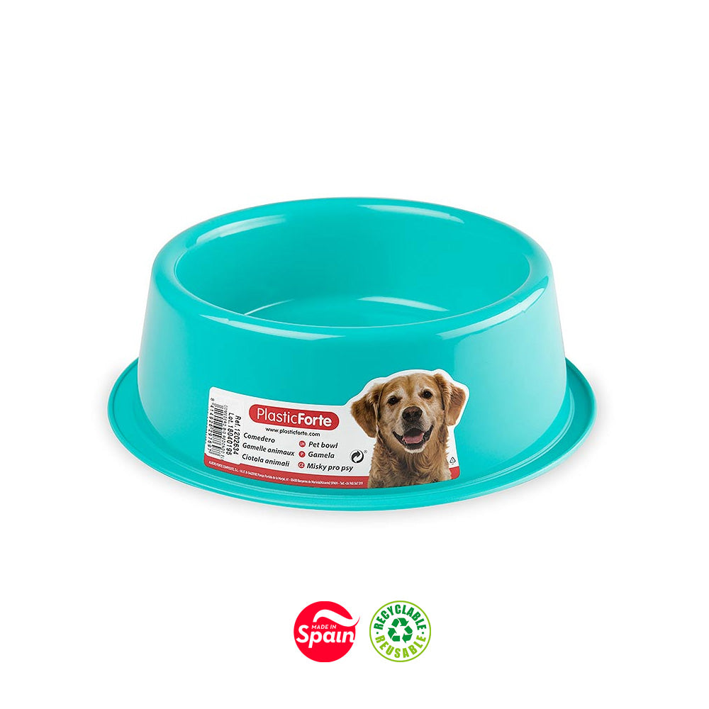 Comedouro Grande para Cão 24,5x24,5x7,5cm Sortido