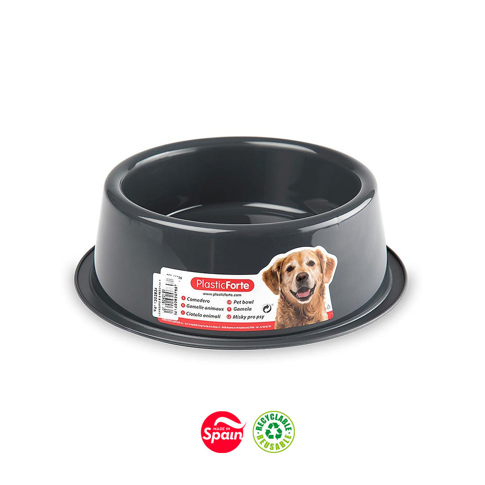 Comedouro Grande para Cão 24,5x24,5x7,5cm Sortido