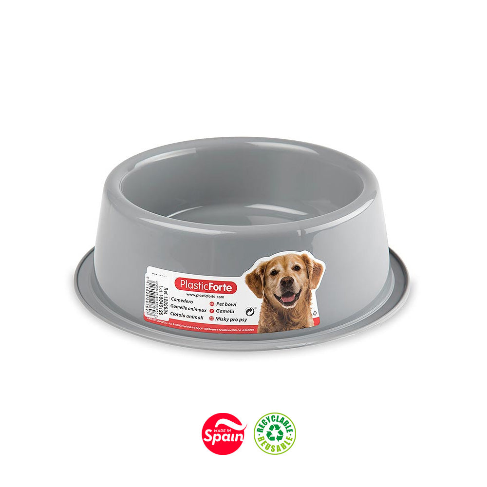 Comedouro Grande para Cão 24,5x24,5x7,5cm Sortido