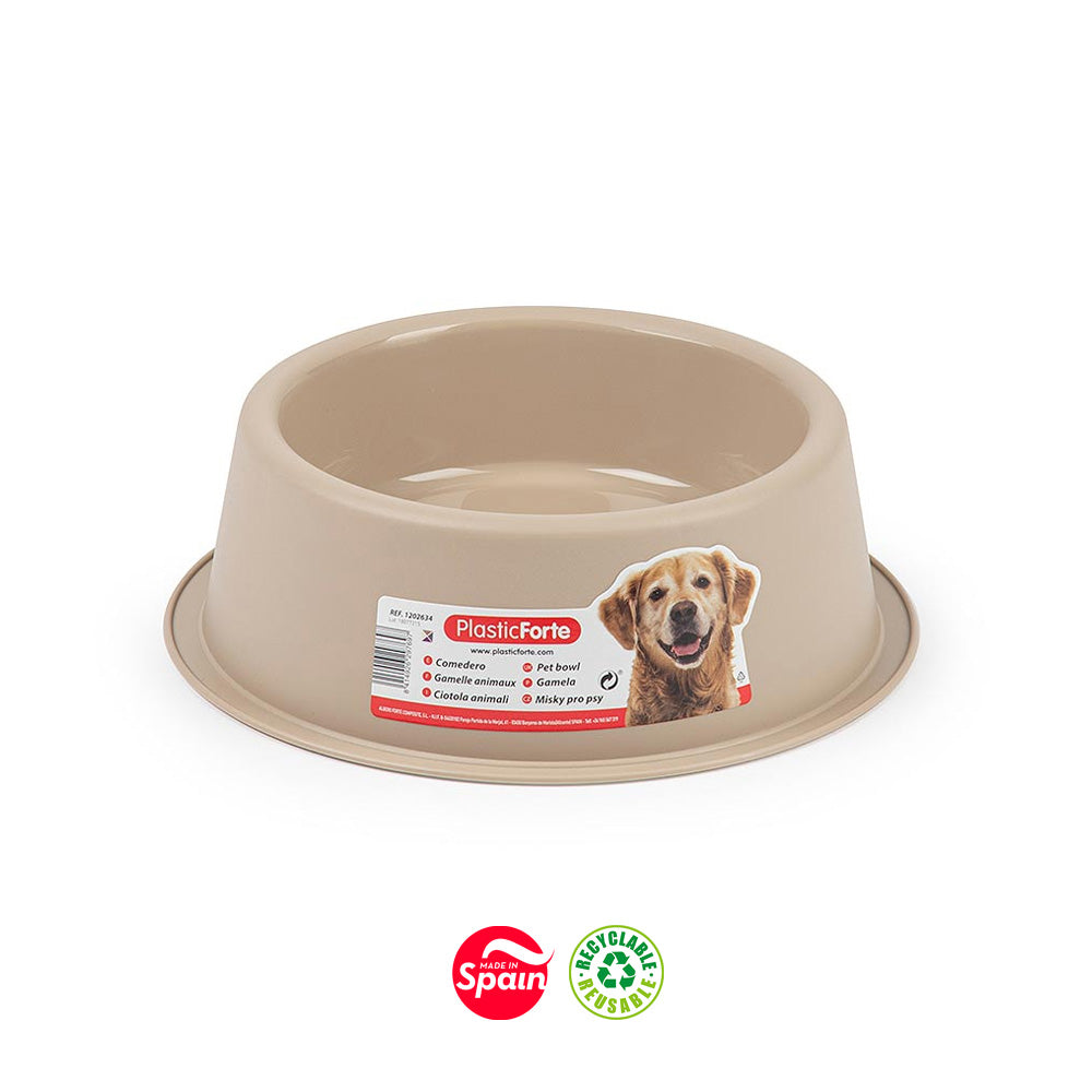 Comedouro Grande para Cão 24,5x24,5x7,5cm Sortido