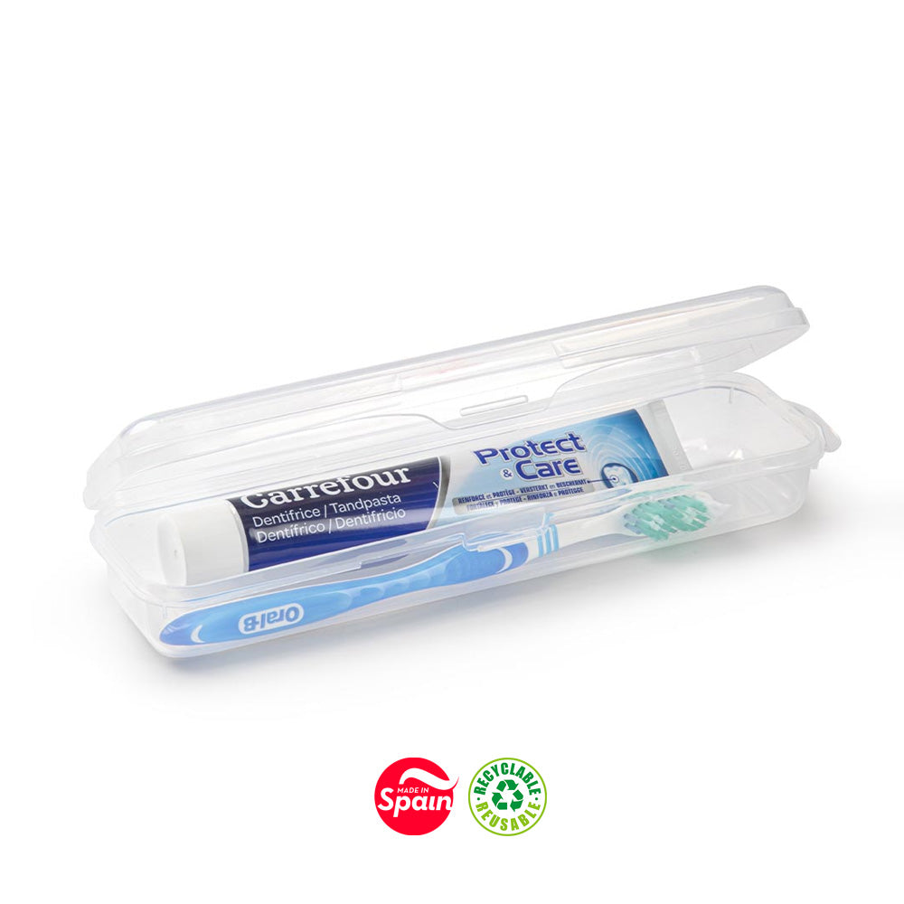 Estojo Multiusos Higiene Oral Transparente 1un