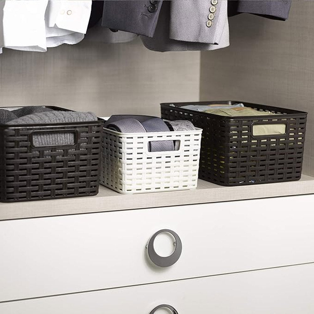 Caixa Arrumação Rattan Nº1 5L Branco