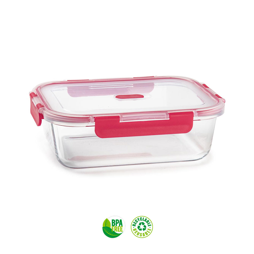 Caixa Hermética Vidro c/ Válvula Luxe 1,52L Sortido