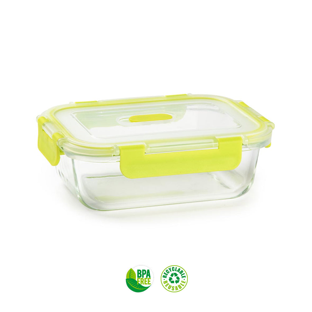 Caixa Hermética Vidro c/ Válvula Luxe 640ml Sortido