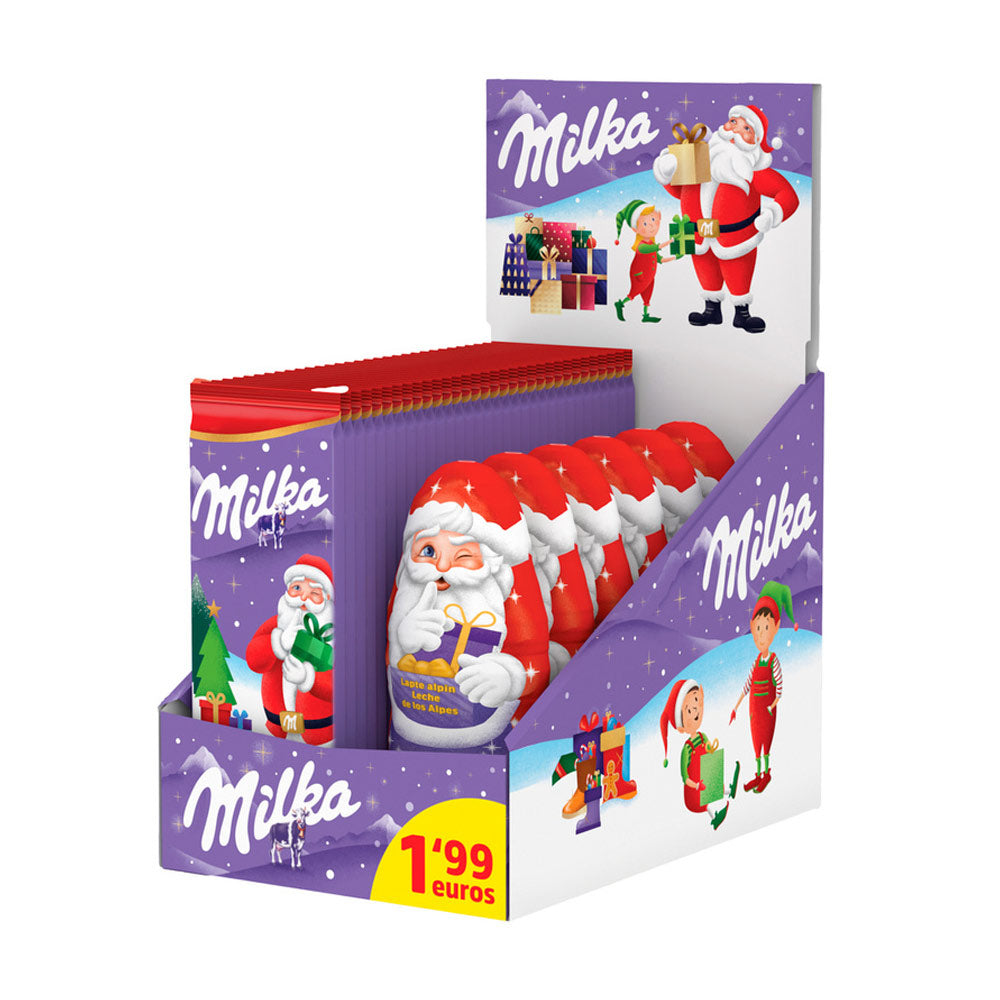 Expositor Milka 18 Tabletes + 8 Pai Natal