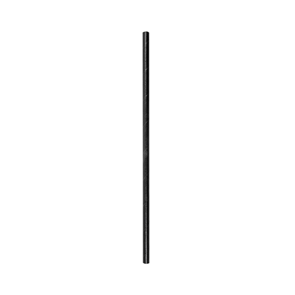 Palhinhas 23cmx8mm Papel Preto (Emb Individual) 100un