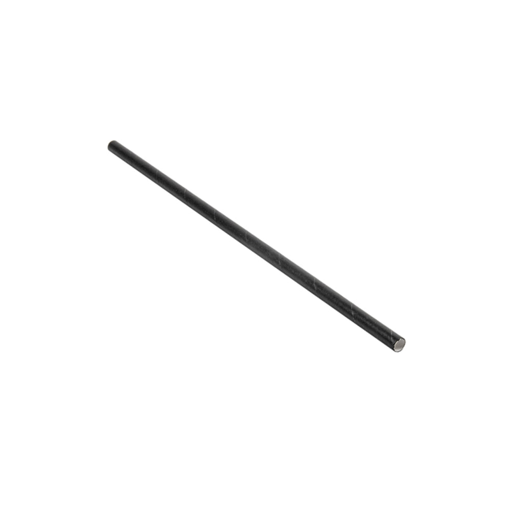 Palhinhas 23cmx8mm Papel Preto (Emb Individual) 100un