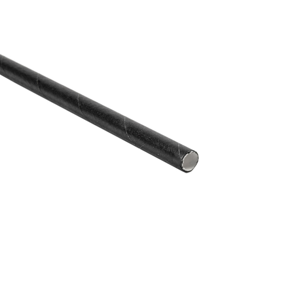 Palhinhas 23cmx8mm Papel Preto (Emb Individual) 100un