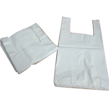Sacos Plástico Alças 30x40cm Branco Pack 5Kg