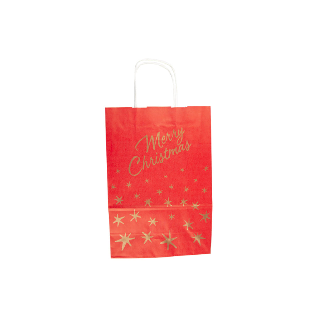 Saco 26x14x32cm Papel 080g c/Asas MERRY CHRISTMAS 1un