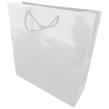 Saco 35x12x36cm Papel Couché 200g c/Asas Cordão Branco 1un