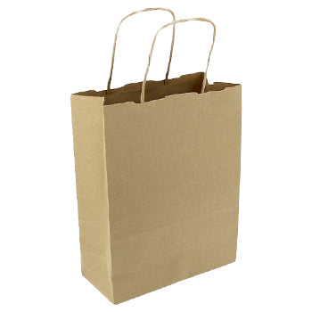 Saco 18x08x23cm Papel 115g c/Asas Kraft 1un