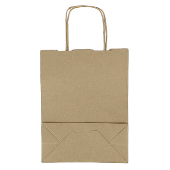 Saco 18x08x23cm Papel 115g c/Asas Kraft 1un