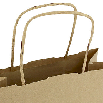Saco 18x08x23cm Papel 115g c/Asas Kraft 1un