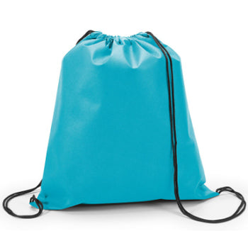 Saco Mochila Non-Woven 37x41cm com Ilhós Azul Claro