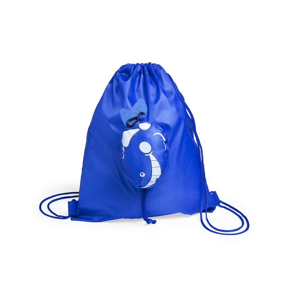 Saco Mochila Dobrável Kissa Azul