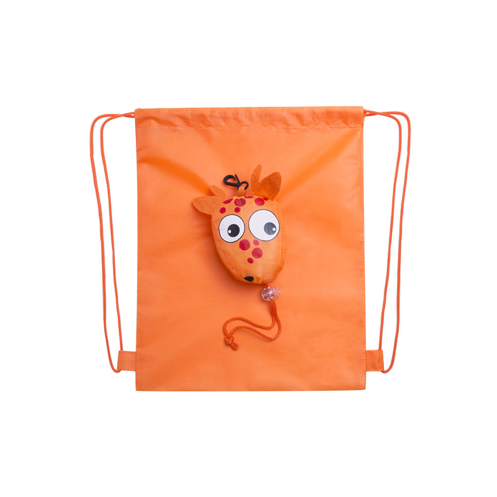 Saco Mochila Dobrável Kissa Laranja