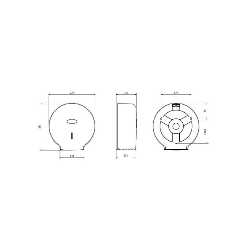 Dispensador Papel Higiénico Jumbo Smart Jofel Preto