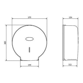 Dispensador Papel Higiénico Jumbo Prata