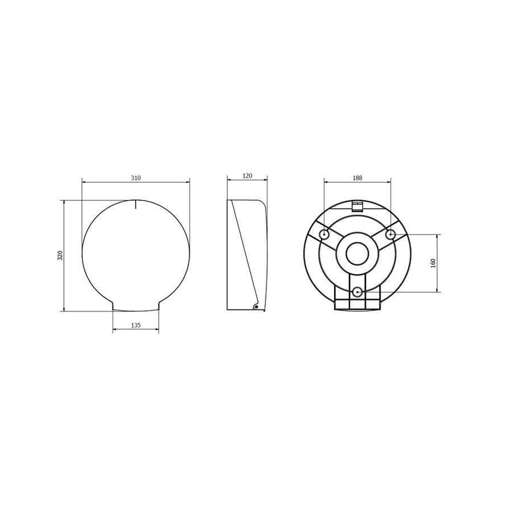 Dispensador Papel Higiénico Jumbo Jofel Fumado