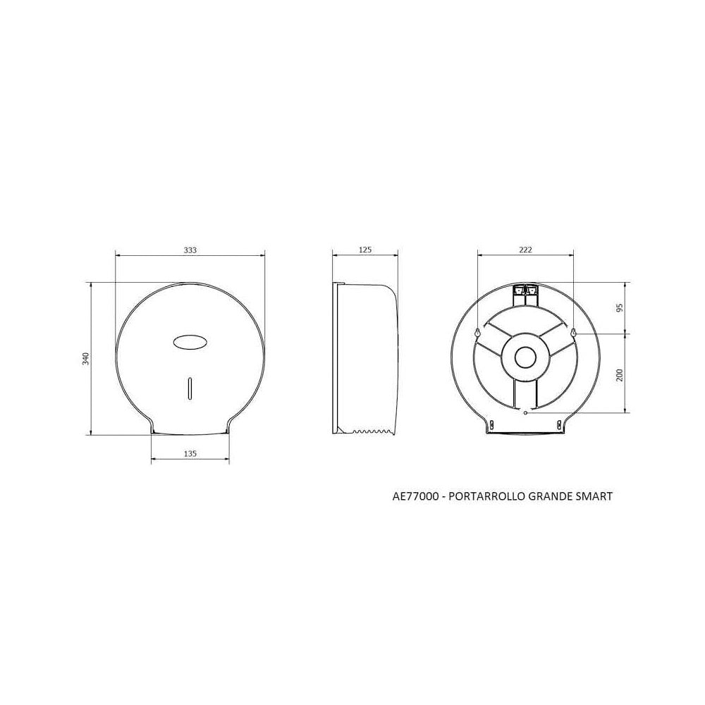 Dispensador Papel Higiénico Jumbo Maxi Branco